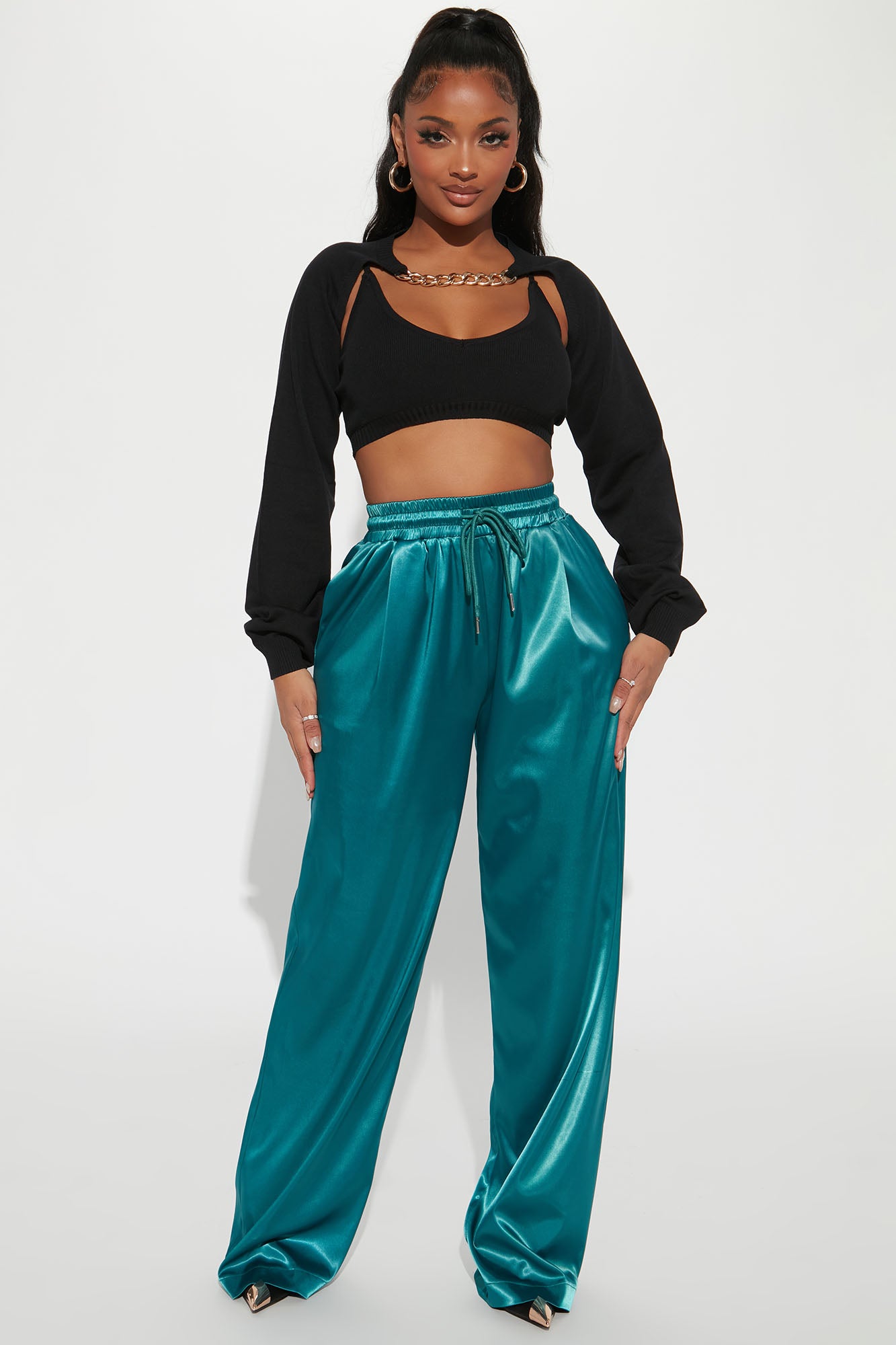 Keep You Busy Satin Pant 32 - Hunter Supply